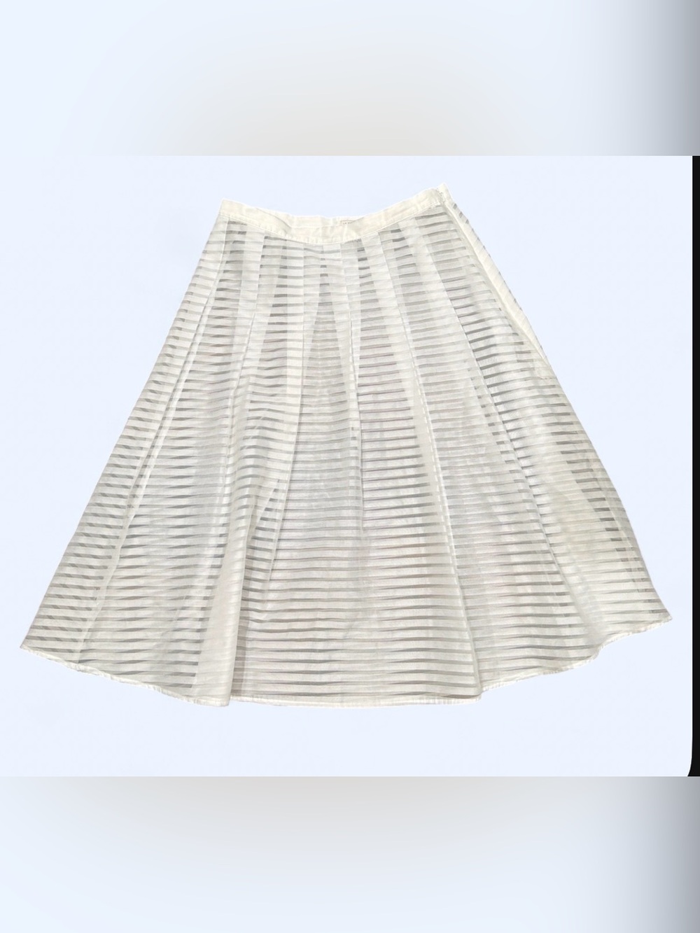 Anthropologie leifsdottir White Sheer Midi Skirt
